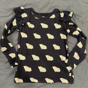 5/15 ⭐️Black Kids Shirt with hedgehogs
